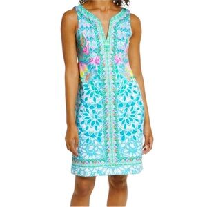 NWT Lilly Pulitzer Sigrid Shift Dress Caribbean Citrus Knit Size 4